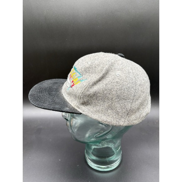 Choctaw Pride Snapback Hat Vtg Embroidered Feather Graffiti Style Wool Blend - Picture 3 of 7